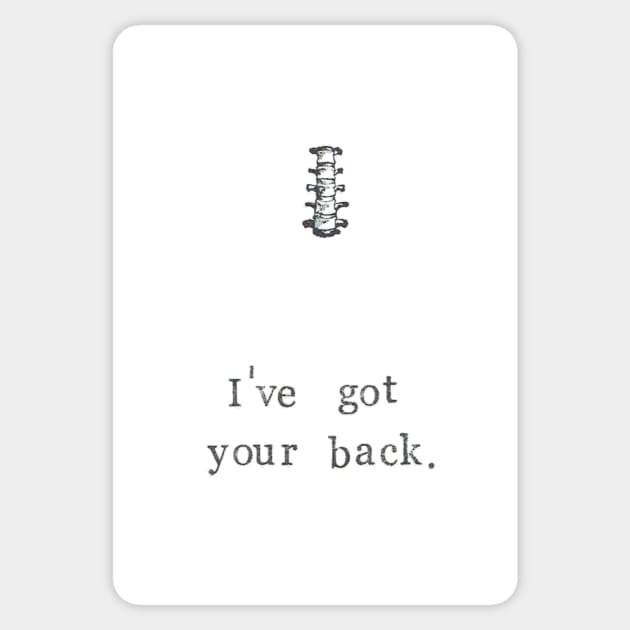 I've Got Your Back Sticker by bluespecsstudio